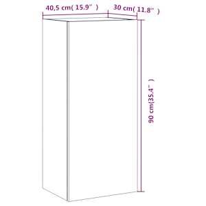 Nástěnná TV skříňka kouřový dub 40,5x30x90 cm kompozitní dřevo - obrázek 14