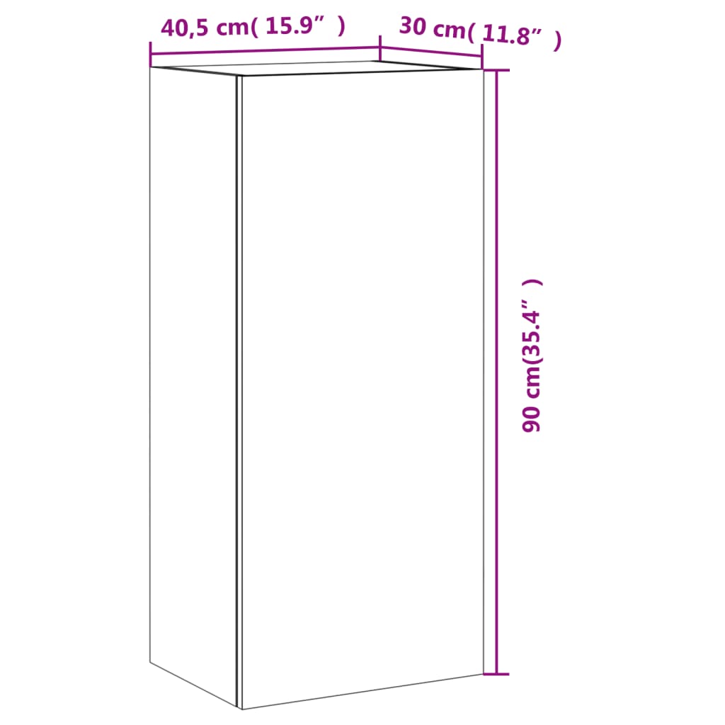 Nástěnná TV skříňka hnědý dub 40,5x30x90 cm kompozitní dřevo - obrázek 14