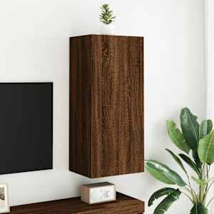 Nástěnná TV skříňka hnědý dub 40,5x30x90 cm kompozitní dřevo - obrázek 3