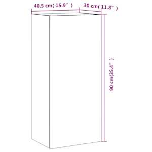 Nástěnná TV skříňka hnědý dub 40,5x30x90 cm kompozitní dřevo - obrázek 14