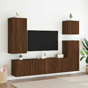 Nástěnná TV skříňka hnědý dub 40,5x30x90 cm kompozitní dřevo - obrázek 4