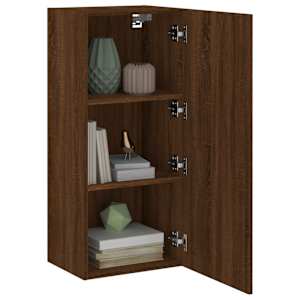 Nástěnná TV skříňka hnědý dub 40,5x30x90 cm kompozitní dřevo - obrázek 5