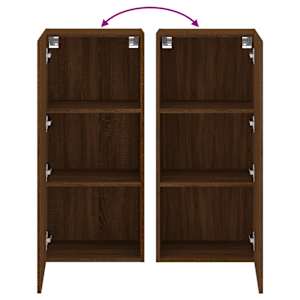 Nástěnná TV skříňka hnědý dub 40,5x30x90 cm kompozitní dřevo - obrázek 10