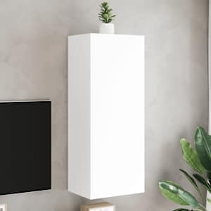 Nástěnná TV skříňka bílá 40,5 x 30 x 102 cm kompozitní dřevo - obrázek 1