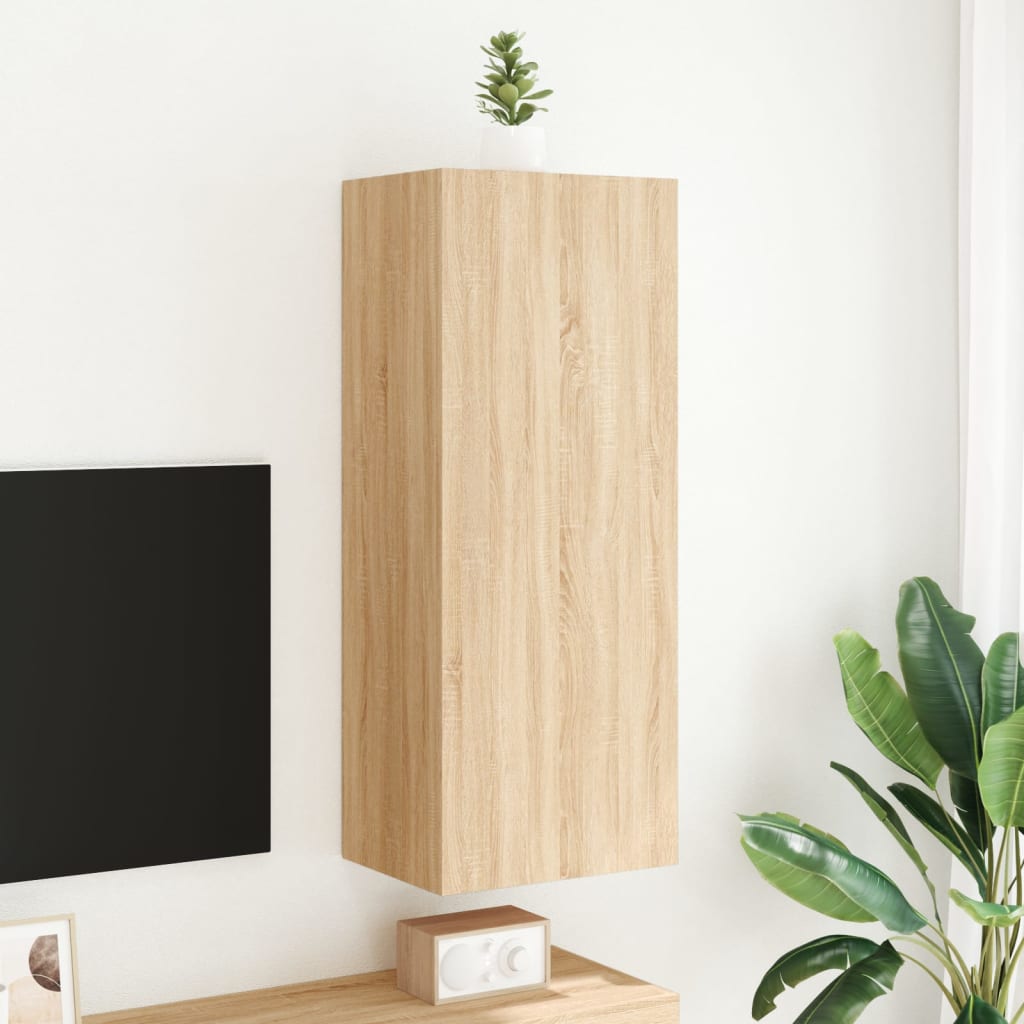 vidaXL Tv-wandmeubel 40,5x30x102 cm bewerkt hout sonoma eikenkleurig afbeelding