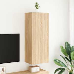 Nástěnná TV skříňka dub sonoma 40,5x30x102 cm kompozitní dřevo - obrázek 3