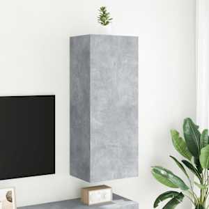 Nástěnná TV skříňka betonově šedá 40,5 x 30 x 102 cm kompozit - obrázek 3