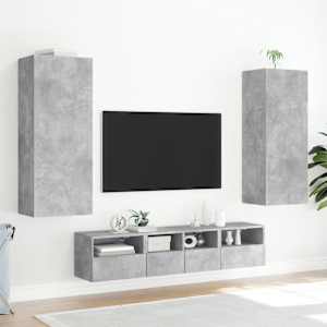 Nástěnná TV skříňka betonově šedá 40,5 x 30 x 102 cm kompozit - obrázek 4