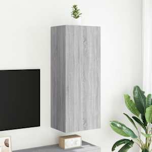 Nástěnná TV skříňka šedá sonoma 40,5x30x102 cm kompozitní dřevo - obrázek 3
