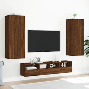 Nástěnná TV skříňka hnědý dub 40,5x30x102 cm kompozitní dřevo - obrázek 4