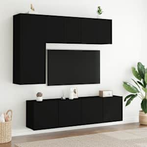 TV skříňka nástěnná černá 60 x 30 x 41 cm - obrázek 11