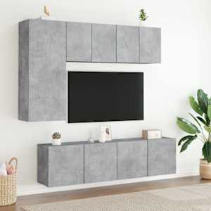 TV skříňka nástěnná betonově šedá 60 x 30 x 41 cm - obrázek 11