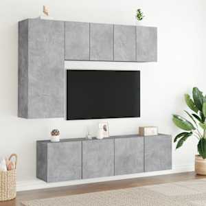 TV skříňky nástěnné 2 ks betonově šedé 60 x 30 x 41 cm - obrázek 3
