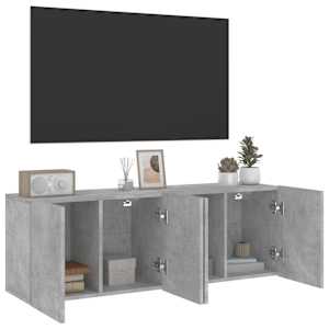 TV skříňky nástěnné 2 ks betonově šedé 60 x 30 x 41 cm - obrázek 5