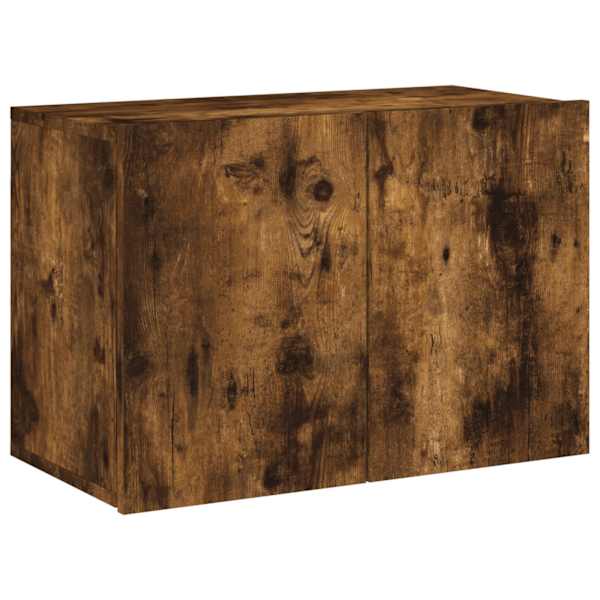 vidaXL seinale kinnitatav telerikapp, suitsutamm, 60 x 30 x 41 cm