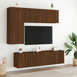 TV skříňky nástěnné 2 ks hnědý dub 60 x 30 x 41 cm - obrázek 3