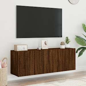 TV skříňky nástěnné 2 ks hnědý dub 60 x 30 x 41 cm - obrázek 4