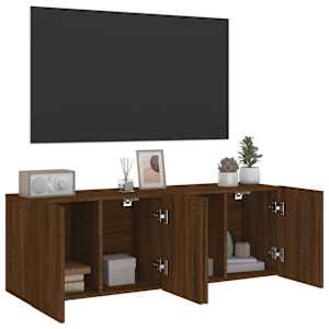 TV skříňky nástěnné 2 ks hnědý dub 60 x 30 x 41 cm - obrázek 5