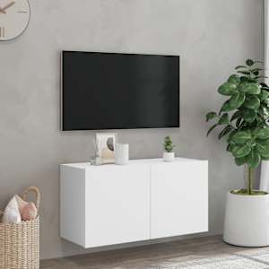TV skříňka nástěnná bílá 80 x 30 x 41 cm - obrázek 3