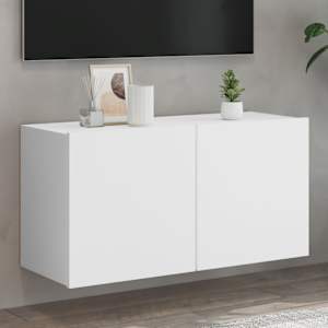 TV skříňka nástěnná bílá 80 x 30 x 41 cm - obrázek 1