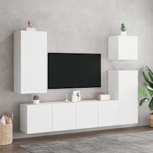 TV skříňky nástěnné 2 ks bílé 80 x 30 x 41 cm - obrázek 3