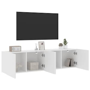 TV skříňky nástěnné 2 ks bílé 80 x 30 x 41 cm - obrázek 5
