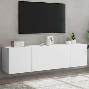 TV skříňky nástěnné 2 ks bílé 80 x 30 x 41 cm - obrázek 1