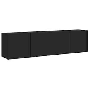 TV skříňky nástěnné 2 ks černé 80 x 30 x 41 cm - obrázek 2