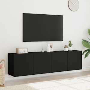 TV skříňky nástěnné 2 ks černé 80 x 30 x 41 cm - obrázek 4