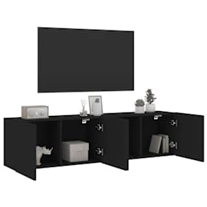 TV skříňky nástěnné 2 ks černé 80 x 30 x 41 cm - obrázek 5