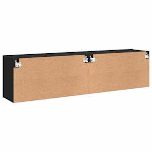 TV skříňky nástěnné 2 ks černé 80 x 30 x 41 cm - obrázek 9