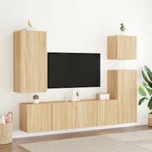 TV skříňky nástěnné 2 ks dub sonoma 80 x 30 x 41 cm - obrázek 3