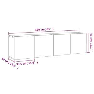 TV skříňky nástěnné 2 ks dub sonoma 80 x 30 x 41 cm - obrázek 13