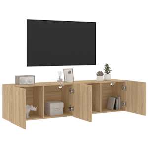 TV skříňky nástěnné 2 ks dub sonoma 80 x 30 x 41 cm - obrázek 5