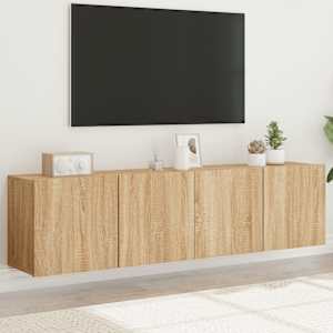 TV skříňky nástěnné 2 ks dub sonoma 80 x 30 x 41 cm - obrázek 1