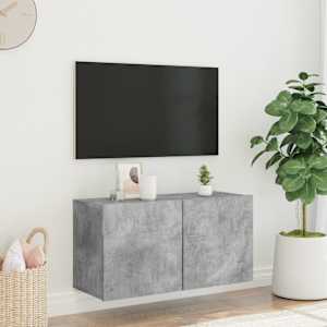 TV skříňka nástěnná betonově šedá 80 x 30 x 41 cm - obrázek 3