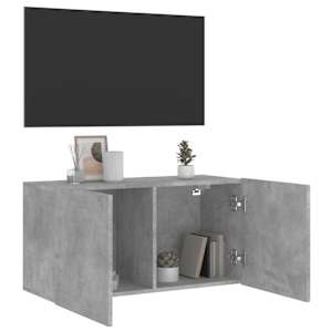 TV skříňka nástěnná betonově šedá 80 x 30 x 41 cm - obrázek 4