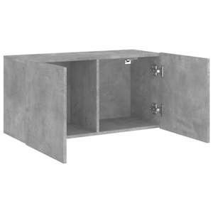 TV skříňka nástěnná betonově šedá 80 x 30 x 41 cm - obrázek 5