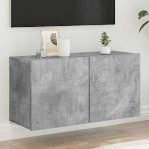 TV skříňka nástěnná betonově šedá 80 x 30 x 41 cm - obrázek 1