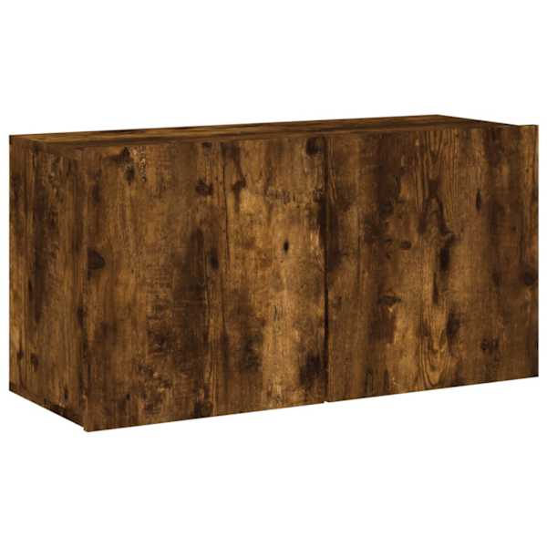 vidaXL seinale kinnitatav telerikapp, suitsutatud tamm, 80x30x41 cm