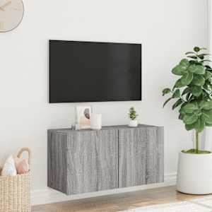 TV skříňka nástěnná šedá sonoma 80 x 30 x 41 cm - obrázek 3