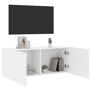 TV skříňka nástěnná bílá 100 x 30 x 41 cm - obrázek 4