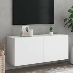 Stenska TV omarica bela 100x30x41 cm