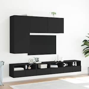 TV skříňka nástěnná černá 100 x 30 x 41 cm - obrázek 11