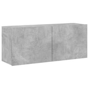 TV skříňka nástěnná betonově šedá 100 x 30 x 41 cm - obrázek 2