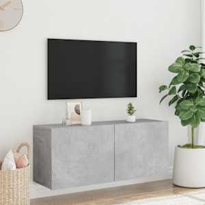 TV skříňka nástěnná betonově šedá 100 x 30 x 41 cm - obrázek 3