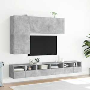 TV skříňka nástěnná betonově šedá 100 x 30 x 41 cm - obrázek 11