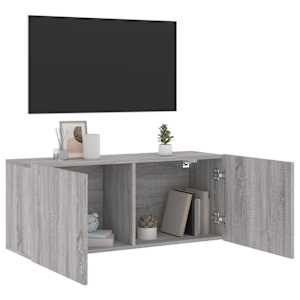 TV skříňka nástěnná šedá sonoma 100 x 30 x 41 cm - obrázek 4