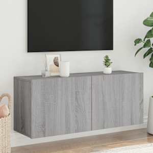 TV skříňka nástěnná šedá sonoma 100 x 30 x 41 cm - obrázek 1
