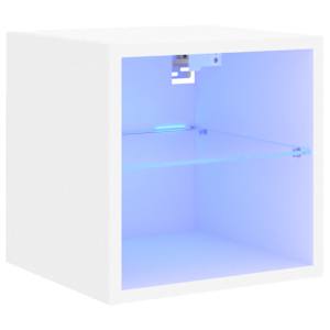 Nástěnná TV skříňka s LED osvětlením bílá 30 x 28,5 x 30 cm - obrázek 2